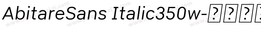 AbitareSans Italic350w字体转换